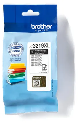 Zdjęcie produktu dla Brother LC3219XLBK, Czarny, Tusz na bazie pigmentu, 1 szt., 3000 stron(y), Jednopak