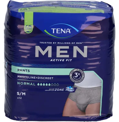 Produktbild von TENA Men Act.Fit Inkontinenz Pants Norm. S/M grau, 12 St