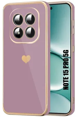 Image de Coque pour Xiaomi Redmi Note 15 Pro 5G, Silicone avec Motif Cœur Protection Antichoc - Violet