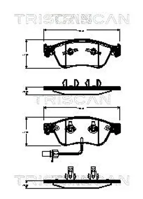 Produktbild von TRISCAN Bremsbeläge Bremsklötze mit Warnkontakt 8110 29068