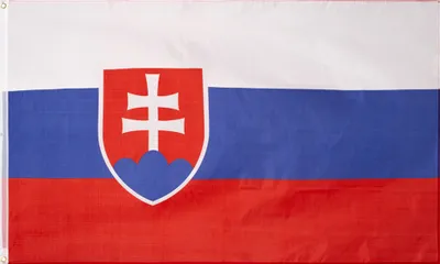Produktbild von MUWO "Nations Together" | Slowakei Flagge | 150×90 cm | Verstärktes Besatzband | Doppelt gesäumte Ränder | MW-76