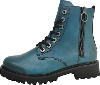 Immagine prodotto di Scarpe da trekking da donna Remonte, stivali con lacci, colore turchese, modello casual