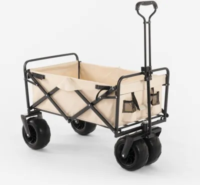 Produktbild von Klappbarer Bollerwagen Allzweckwagen mit 100 kg Tragkraft, mit 4 Rädern Martyy