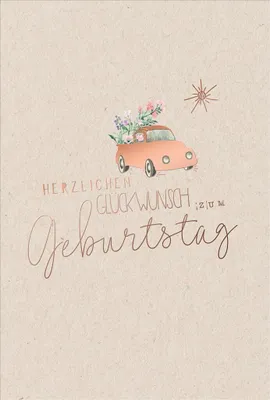 Produktbild von Geburtstag - Glückwunschkarte im Format 11,5 x 17 cm mit Umschlag