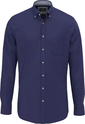 Produktbild von Fynch Hatton Hemd Flanell dunkelblau Baumwolle