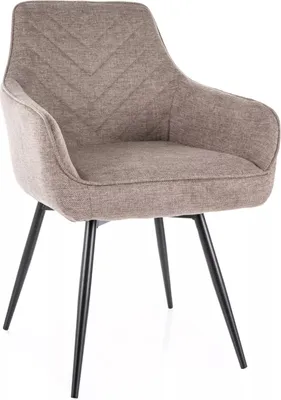 Produktbild von ADONIRA Polsterstuhl für Esszimmer - beige/schwarz