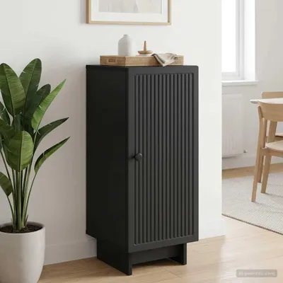 Produktbild von vidaXL Sideboard Schwarz 33 x 34,5 x 90 cm Holzwerkstoff