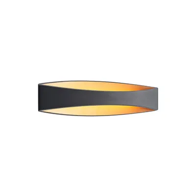 Produktbild von Arcchio LED-Wandleuchte Jelle, 44 cm, schwarz/gold, up/down