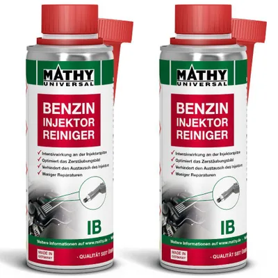 Produktbild von MATHY-IB Benzin-Injektor-Reiniger 2 x 200 ml - Benzin-Additiv für Einspritzdüsen & Injektoren