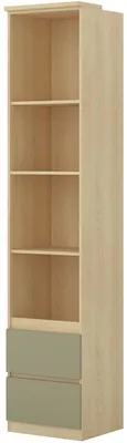 Produktbild von Bücherregal mit schubladen LERRA 83 Lindberg Eiche / Eukalyptus