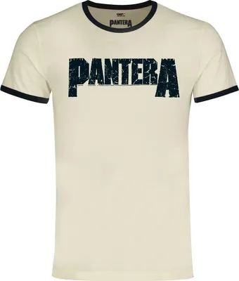 Produktbild von Pantera T-Shirt Herren Logo - Ringer Shirt altweiß L