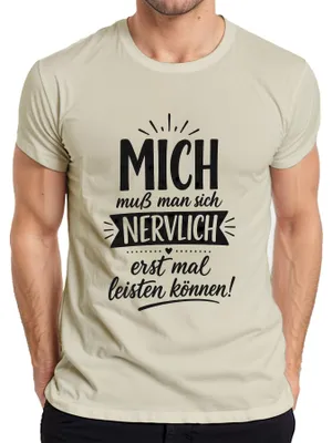 Productafbeelding van "Je moet er mentaal wel op voorbereid zijn" - Statement T-shirt voor heren, natuurmotief, maat XXL