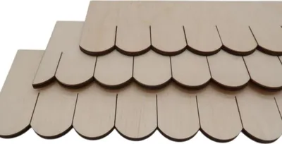 Produktbild von 2 Sets Holzschindelstreifen Biberschwanz 32 mm