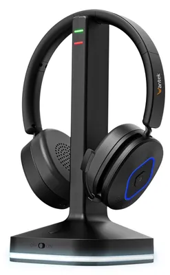 Produktbild von Kabelloses Headset mit Mikrofon Bluetooth Headset mit Ladestation Wireless Kabelloses Headphone mit Mikrofon und USB Dongle Call Center Headphone