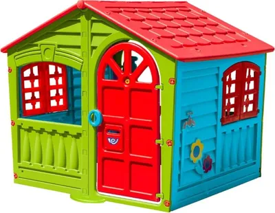 Produktbild von Palplay | Spielhaus für Kinder - Groß - Bunt - Mit Fensterläden - Ideal für Garten und Sandspielzeug