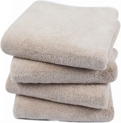 Obrázok produktu pre Mikrovláknový uterák 40x76 cm, 4 kusy, svetlohnedá, pre cestovanie