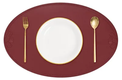 Immagine prodotto di Sottobicchieri ovali in pelle, 45 x 30 cm - Resistenti al calore e antiscivolo
