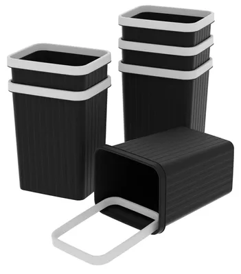 Produktbild von Cetomo 8.2L*6 Mülleimer, Abfalleimer, Papierkorb, Müllbehälter, Plastikmülleimer