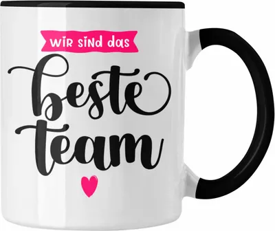 Produktbild von Trendation - Team Tasse Geschenk Lustige Geschenkidee Angestellte Teammitglied Arbeit Teamgeist Wir Sind Das Beste Team (Schwarz)