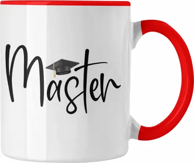 Produktbild von Trendation - Master Abschluss Geschenk Tasse Bestanden Studium Prüfung Graduation (Rot)