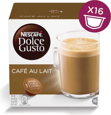 Image de NESCAFÉ 836931 CAFÉ AU LAIT Capsules de café 16 portions