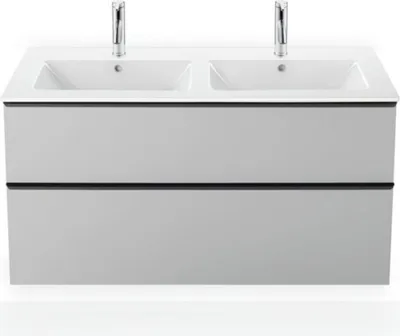 Produktbild von Duravit Möbel-Doppelwaschtisch Me by Starck 130x49cm, o. HL, m ÜL, HLB, we WG