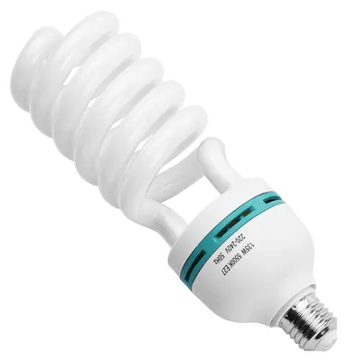 Obrázek produktu pro 135W spirálová žárovka s denním světlem, patice E27 – 5500 K, fotografická žárovka s CRI 90, úsporná žárovka pro studia, video a fotografii