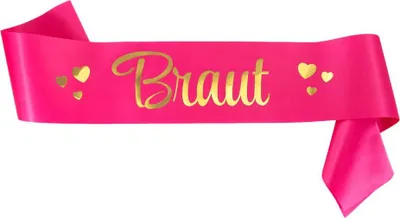 Produktbild von Oblique Unique Schärpe Braut mit Herzen JGA Junggesellinnenabschied pink gold