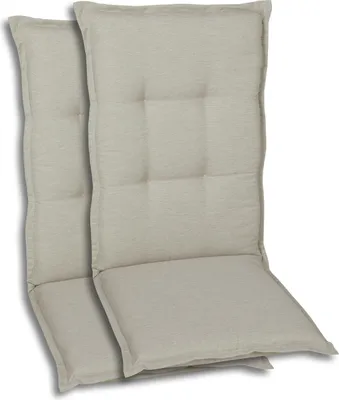 Produktbild von GO-DE Textil, Sesselauflage Mittellehner, 2er-Set, Farbe: beige, Maße ca.: 108 cm x 50 cm x 7 cm