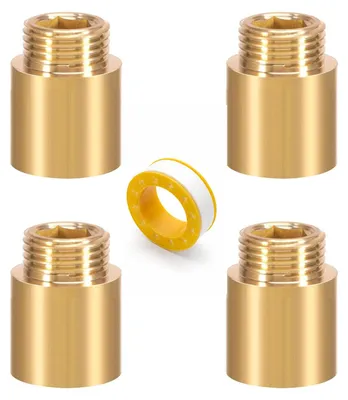 Messing Hahnverlängerung 1/2" x 25 mm, 4 Stück