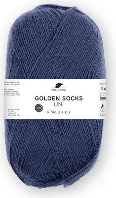Produktbild von Pro Lana GOLDEN SOCKS 100 g uni 4-fach Sockenwolle 420 m Farbe 408 - jeansblau