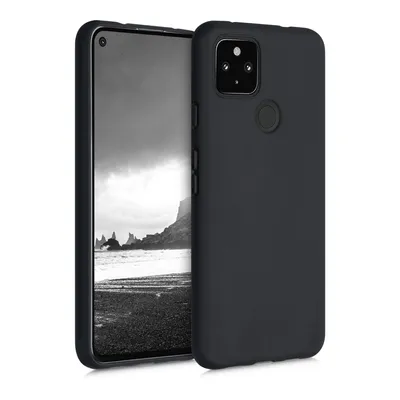Produktbild von kwmobile Hülle kompatibel mit Google Pixel 4a 5G Hülle - weiches TPU Silikon Case - Cover geeignet für kabelloses Laden - Schwarz