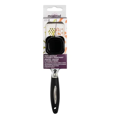Immagine prodotto di Mastrad Duo-Set Zestenreibe & Doppe-Reibe, Küchenreibe, Zester, Handreibe, Kunststoff, Inox-Stahl, Schwarz, F21952