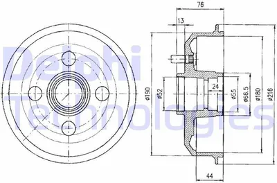 Produktbild von 2x DELPHI Bremstrommel BF329 für FORD Fiesta Mk5 Schrägheck (JH1 JD1 JH3 JD3)