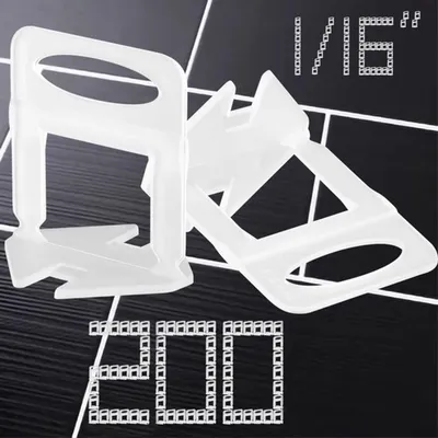Abstandshalter 200 Stück - Nivelliersystem für Fliesen - Fliesenkeile - Clip 2 mm - Einfach und Schnell Installieren