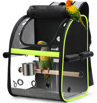 Vogelrucksack Transporttasche für Papageien, 34x28x43 cm
