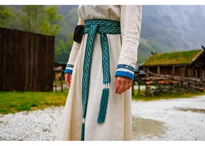 Produktbild von Wikinger Gürtel blau aus Baumwolle, "Elina"