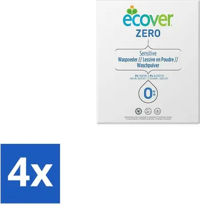 Produktbild von Ecover - Universal Zero Waschpulver - Duftfrei - 1,2 kg - Vorteilspack - 4 Stücke
