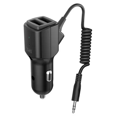 Produktbild von Kfz-Ladegerät für Zigarettenanzünder mit 2 X USB-A 12W und mit Bluetooth-Empfänger