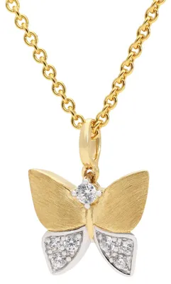 trendor 31195 Anhänger Gold 333/8K Schmetterling Vergoldete Silberkette 1