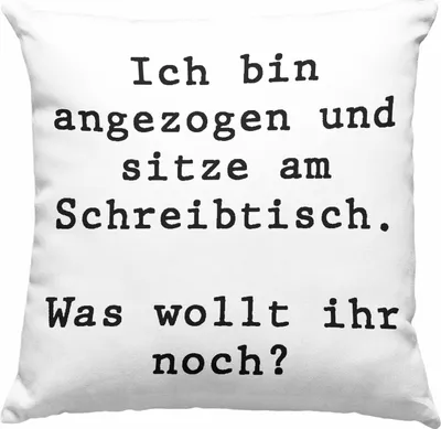 Produktbild von Trendation - Lustige Deko-Kissen mit Füllung 40x40 für Kollegen Kollegin Spruch Witzig Arbeit Deko-Kissen mit Füllung 40x40 BüroDeko-Kissen mit Füllung 40x40 Kaffeebecher Becher für Büro Lustig Spruch (Grau)