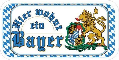 Produktbild von Hinweisschild - Türschild - Spaßschild - Hier wohnt ein Bayer - Gr. ca. 14,6cm x 7,5cm - 301618-1