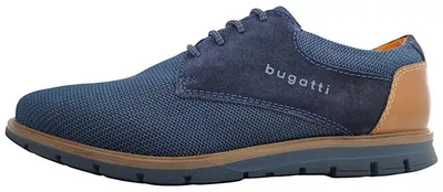 Immagine prodotto di Bugatti Simone, scarpe da uomo eleganti, modello stringato, colore blu, ideali per il tempo libero