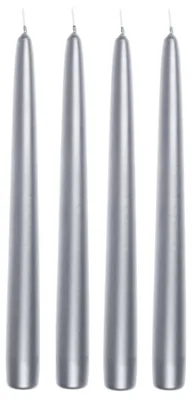 Produktbild von Spitzkerzen "Edelglanz"Silber 240/24 mm, 4 Stück