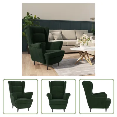 Produktbild von The Living Store Sessel Dunkelgrün Samt