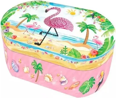 Produktbild von PECOWARE ovale Flamingo-Spieldose 160FM 79491