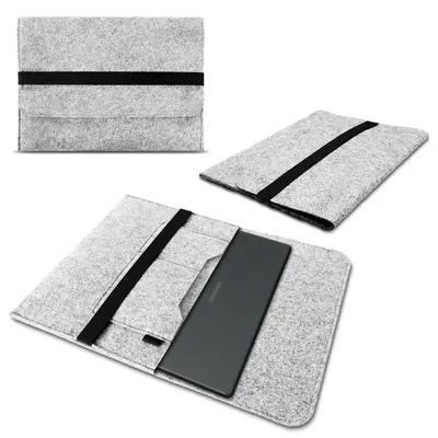Produktbild von Sleeve Hülle Medion Akoya S14406 Schutzhülle Filz Tasche Laptop Cover 14" CaseFarbe:Hell Grau