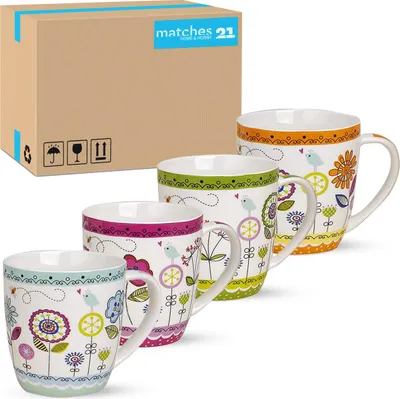 Produktbild von Kaffeetassen 36er Set Blumen Herzen Sommer Frühling