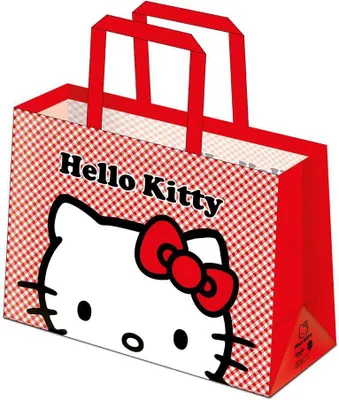 Immagine prodotto di Hello Kitty - Borsa da trasporto "Peeking" PM11204 (taglia unica) (rosso/bianco)