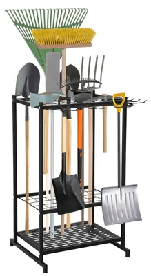 Immagine prodotto di Organizzatore per attrezzi da giardino, design a tre livelli, costruzione robusta, dimensioni compatte